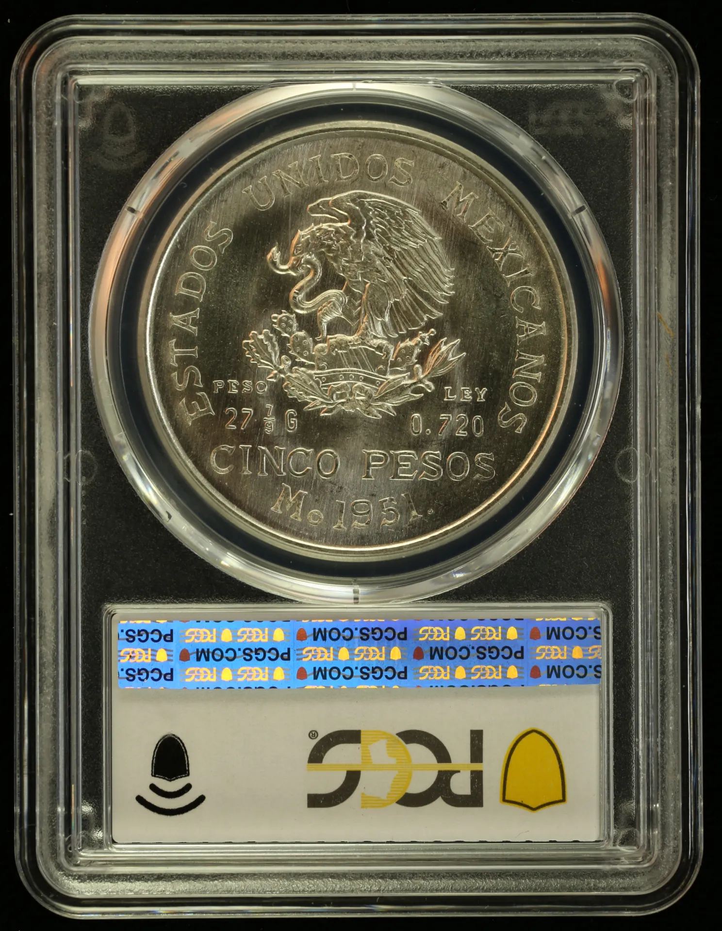 5 Peso Mexican Coins Modern Silver & Minors Modern Silver & Minors 5 Peso 1951 Mo KM-467 PCGS MS66 0156029 Modern Silver & Minors 5 Peso 1951 Mo KM-467 PCGS MS66 0156029Modern Silver & Minors 5 Peso 1951 Mo KM-467 PCGS MS66 0156029 - Image 2