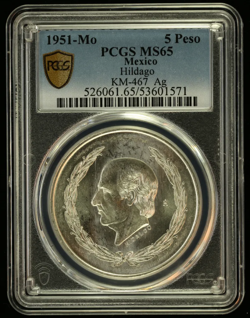 Modern Silver & Minors 5 Peso 1951 Mo KM-467 PCGS MS65 0156022