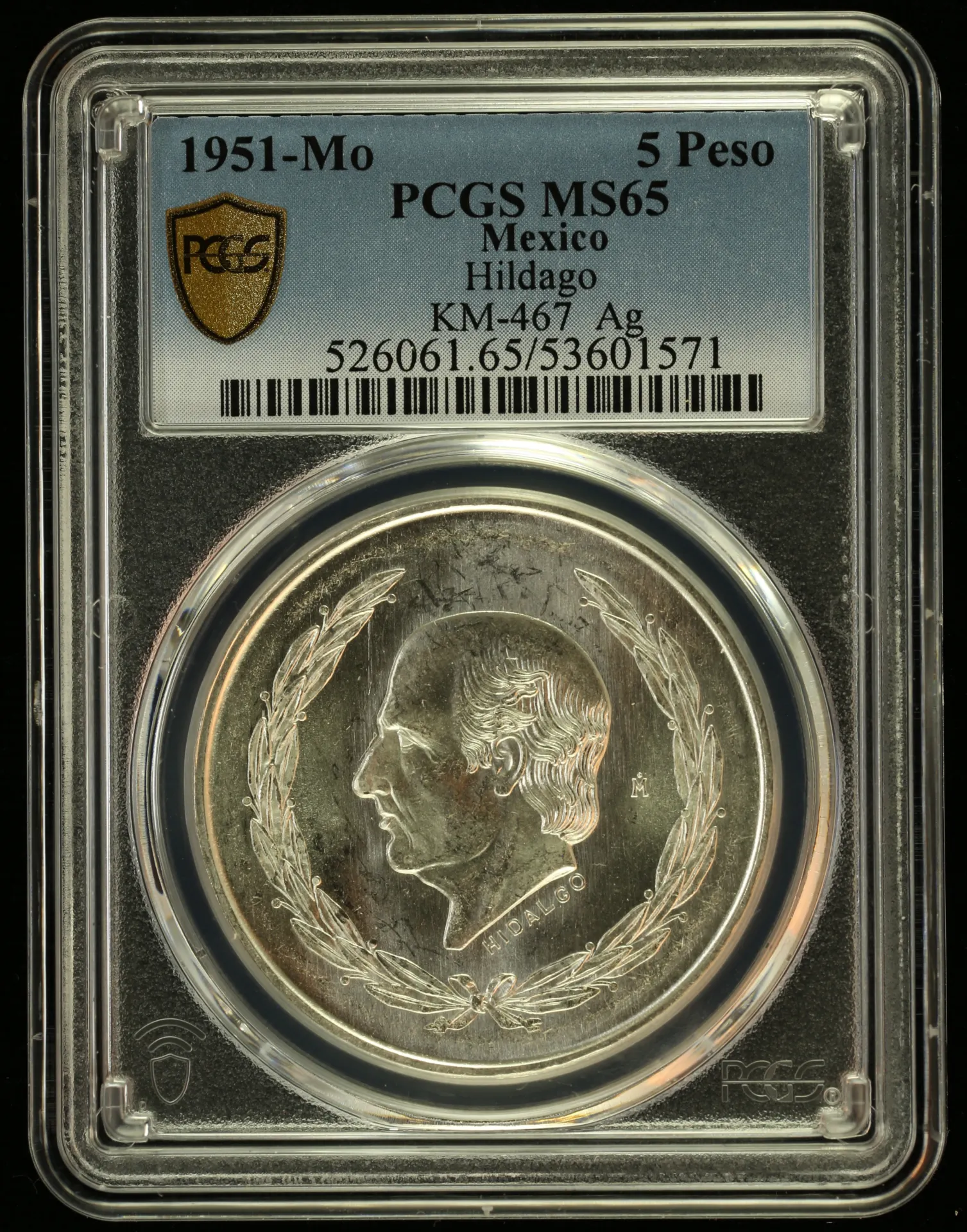 Modern Silver & Minors 5 Peso 1951 Mo KM-467 PCGS MS65 0156022