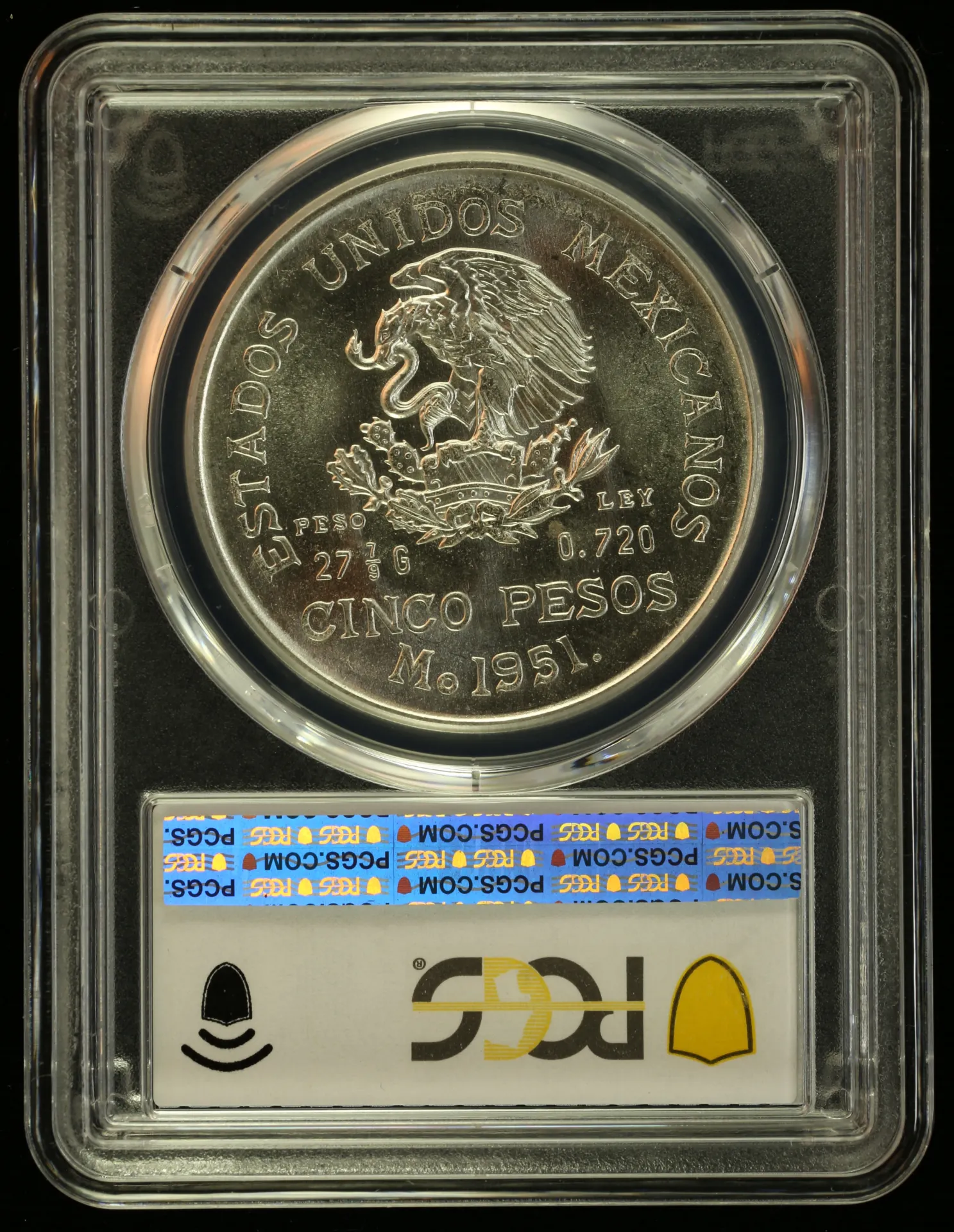 5 Peso Mexican Coins Modern Silver & Minors Modern Silver & Minors 5 Peso 1951 Mo KM-467 PCGS MS65 0156022 Modern Silver & Minors 5 Peso 1951 Mo KM-467 PCGS MS65 0156022Modern Silver & Minors 5 Peso 1951 Mo KM-467 PCGS MS65 0156022 - Image 2