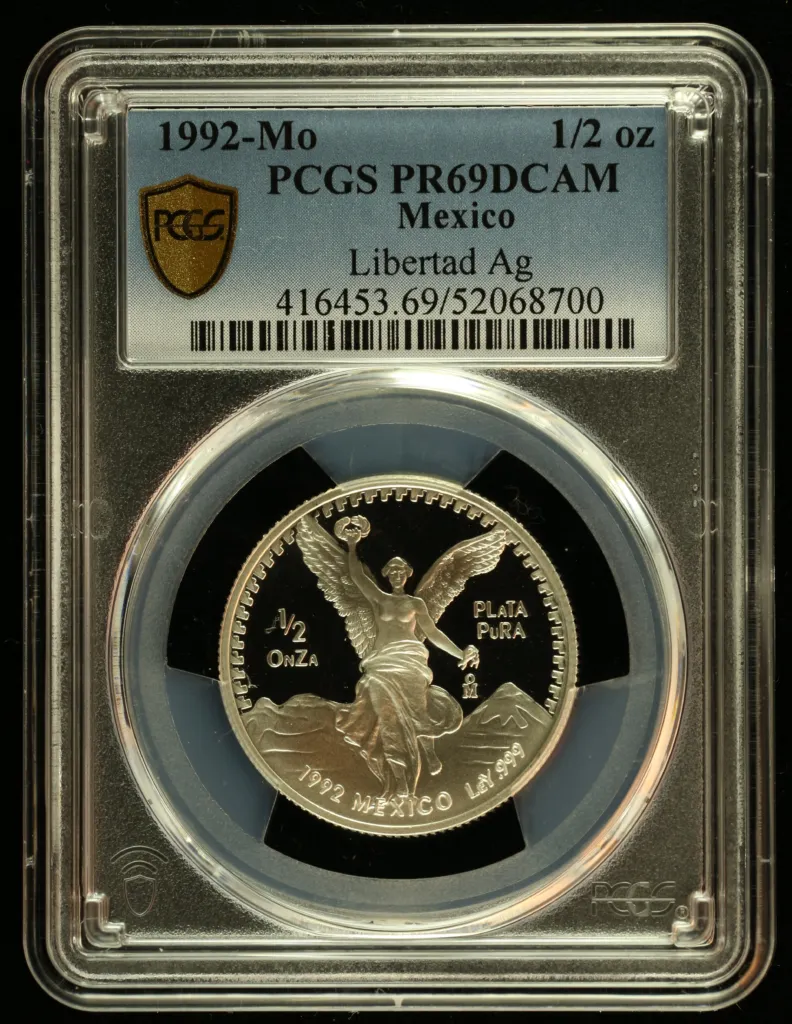 Modern Silver & Minors 1/2 Onza 1992 Mo PCGS PR69DCAM 0156130