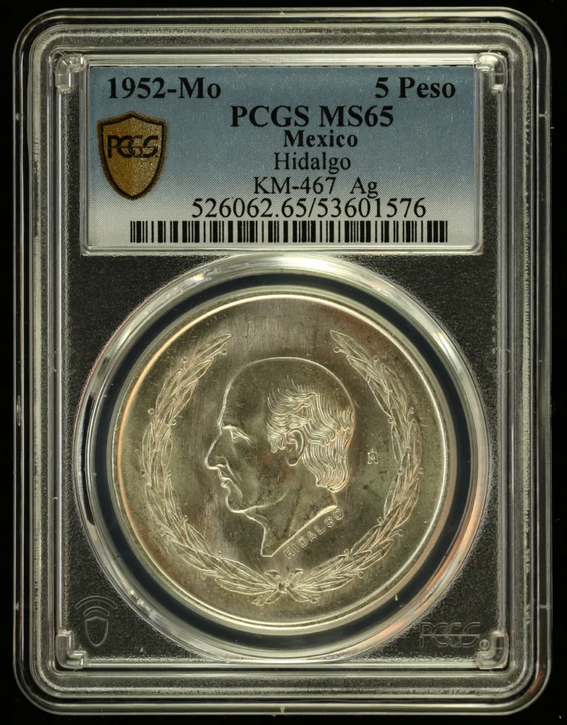 Modern Silver & Minors 5 Peso 1952 Mo KM-467 PCGS MS65 0156041