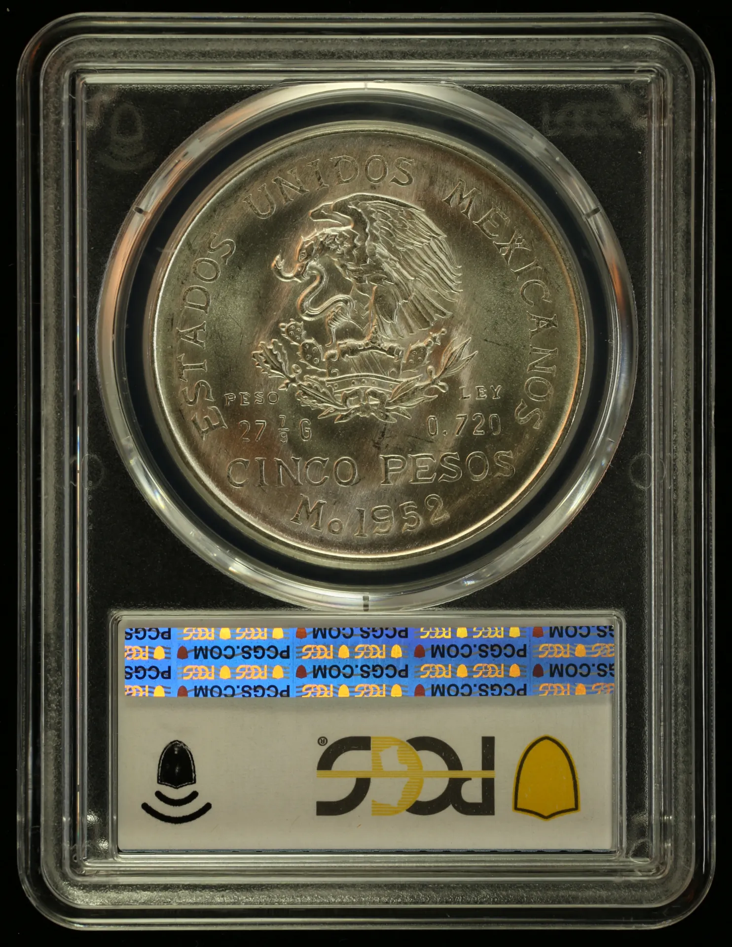 5 Peso Mexican Coins Modern Silver & Minors Modern Silver & Minors 5 Peso 1952 Mo KM-467 PCGS MS65 0156041 Modern Silver & Minors 5 Peso 1952 Mo KM-467 PCGS MS65 0156041Modern Silver & Minors 5 Peso 1952 Mo KM-467 PCGS MS65 0156041 - Image 2