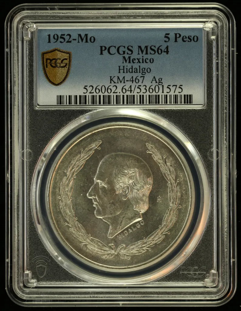 Modern Silver & Minors 5 Peso 1952 Mo KM-467 PCGS MS64 0156032