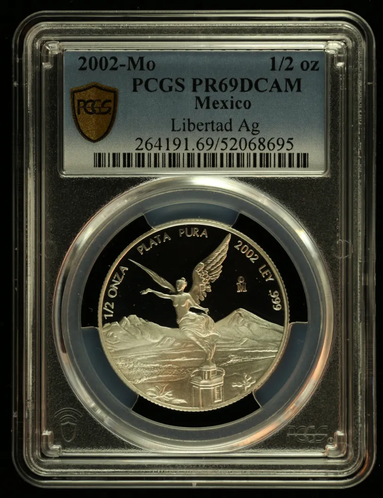 Modern Silver & Minors 1/2 Onza 2002 Mo PCGS PR69DCAM 0156150