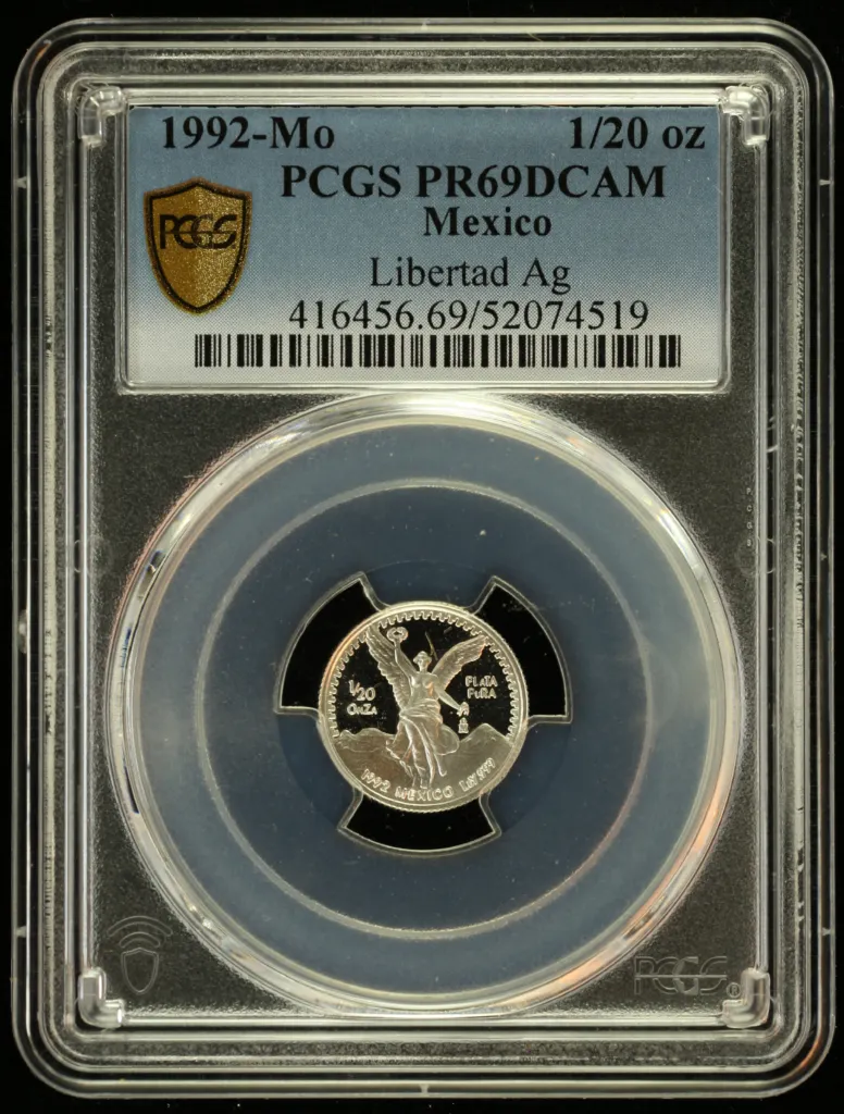 Modern Silver & Minors 1/20 Onza 1992 Mo PCGS PR69DCAM 0156243