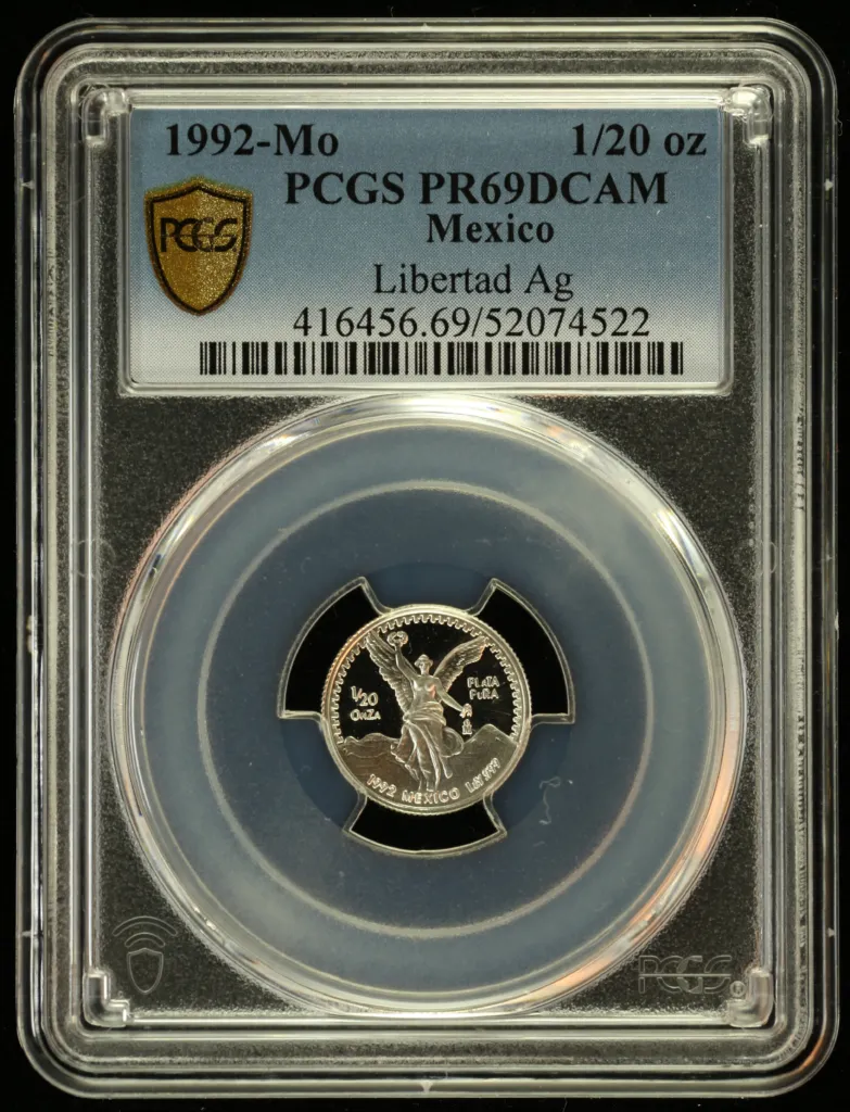 Modern Silver & Minors 1/20 Onza 1992 Mo PCGS PR69DCAM 0156244
