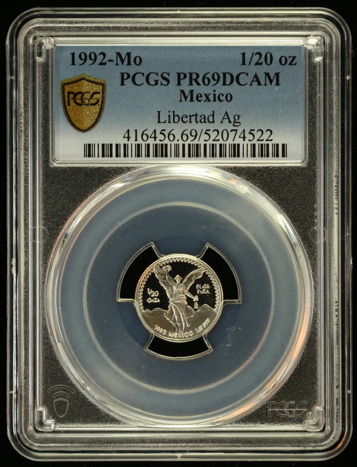 Modern Silver & Minors 1/20 Onza 1992 Mo PCGS PR69DCAM 0156244