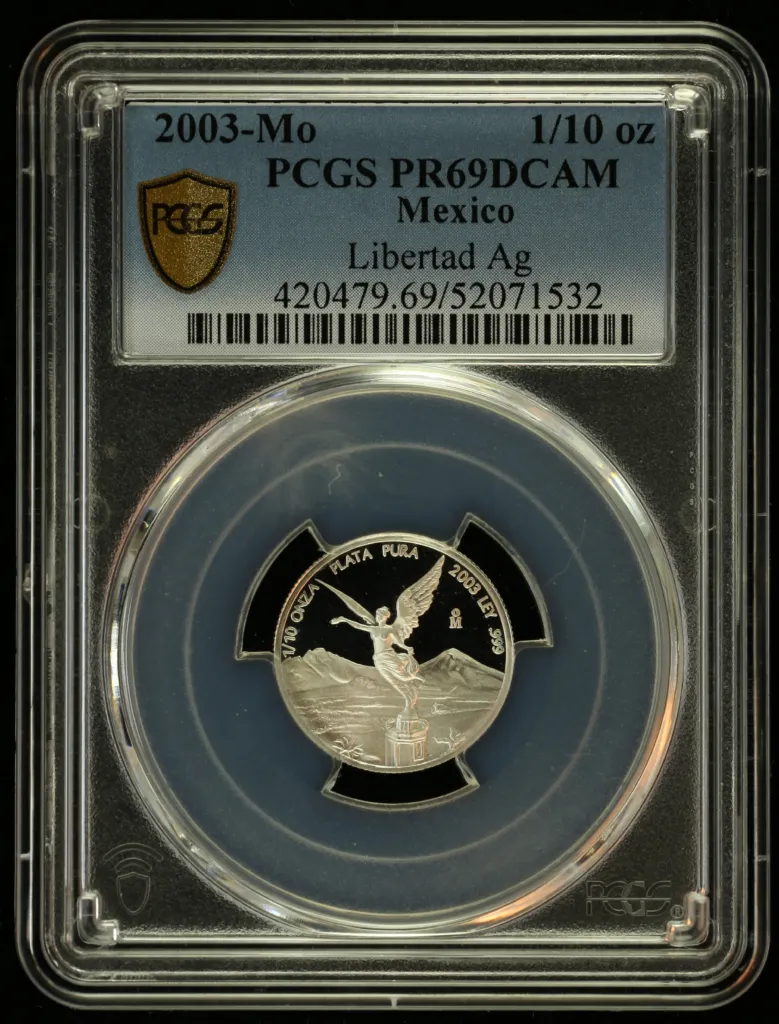 Modern Silver & Minors 1/10 Onza 2003 Mo PCGS PR69DCAM 0156208