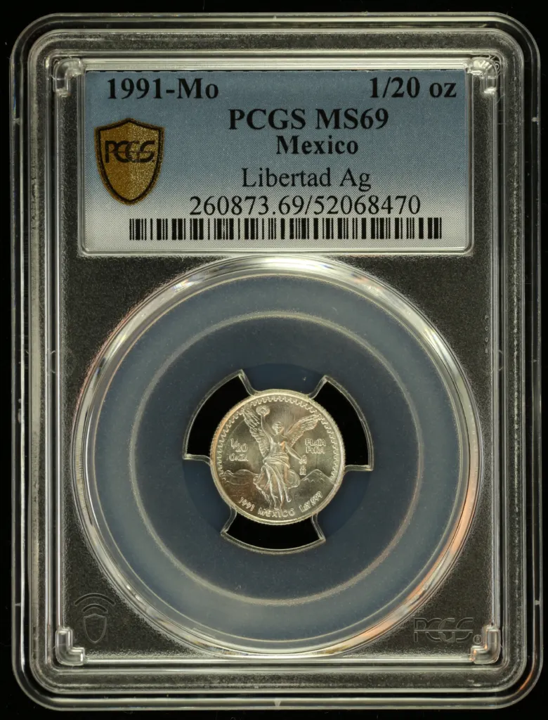 Modern Silver & Minors 1/20 Onza 1991 Mo PCGS MS69 0156229