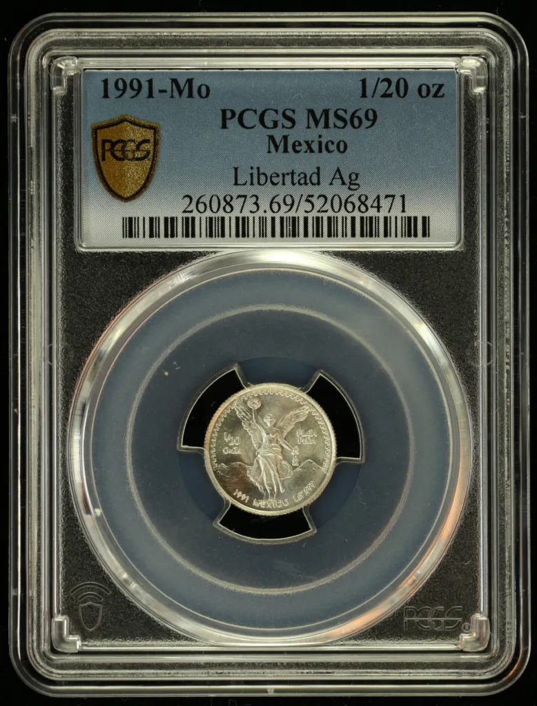 Modern Silver & Minors 1/20 Onza 1991 Mo PCGS MS69 0156230