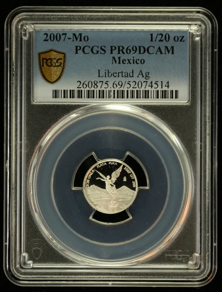Modern Silver & Minors 1/20 Onza 2007 Mo PCGS PR69DCAM 0156261
