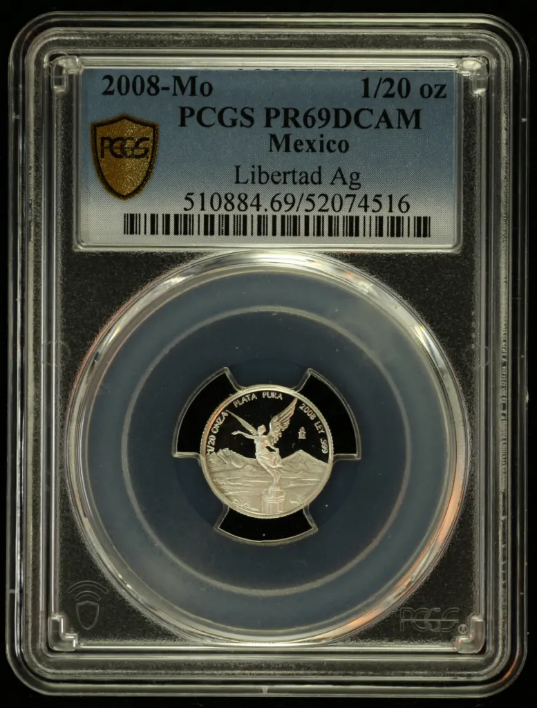 Modern Silver & Minors 1/20 Onza 2008 Mo PCGS PR69DCAM 0156262
