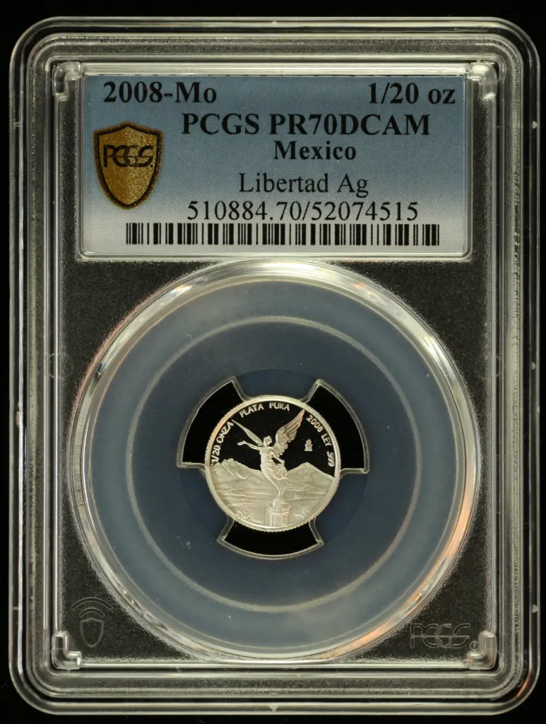 Modern Silver & Minors 1/20 Onza 2008 Mo PCGS PR70DCAM 0156263