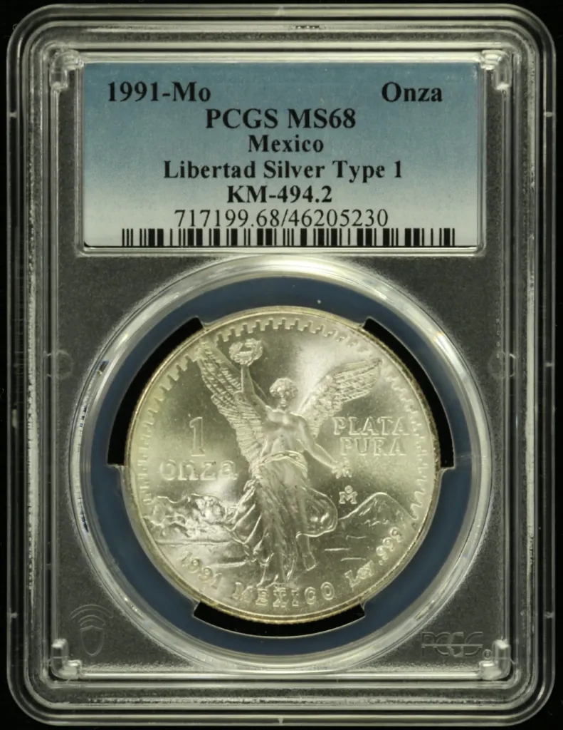 Modern Silver & Minors Onza 1991 Mo KM-494.2 PCGS MS68 0155850
