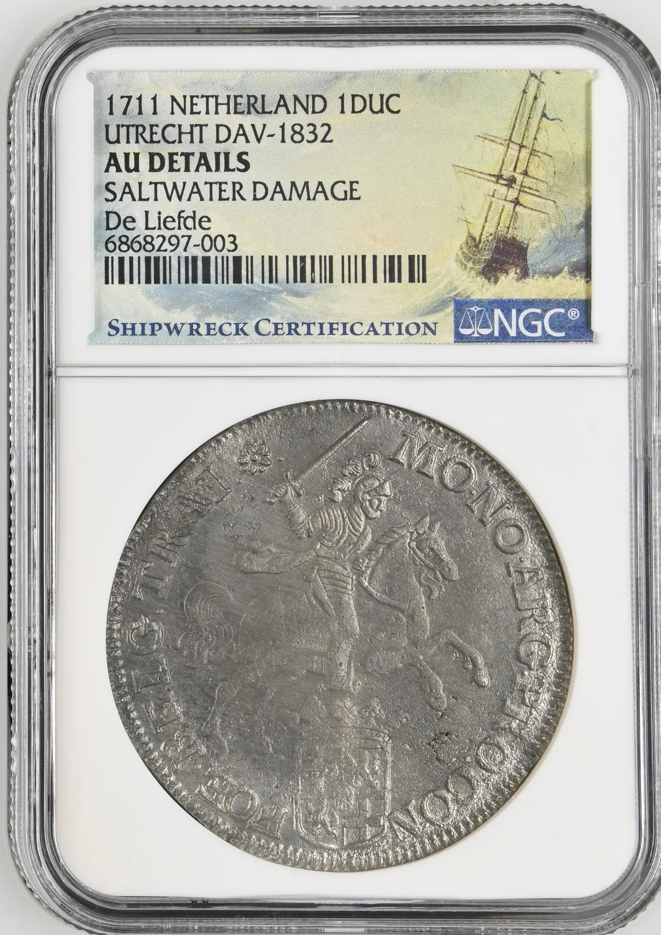 DeLiefde (1711) Europe Netherlands Shipwreck Coins World Coins Netherlands DeLiefde (1711) Ducatoon 1711 Utrecht NGC AU Details DAV-1832 0157742 Netherlands DeLiefde (1711) Ducatoon 1711 Utrecht NGC AU Details DAV-1832 0157742Netherlands DeLiefde (1711) Ducatoon 1711 Utrecht NGC AU Details DAV-1832 0157742
