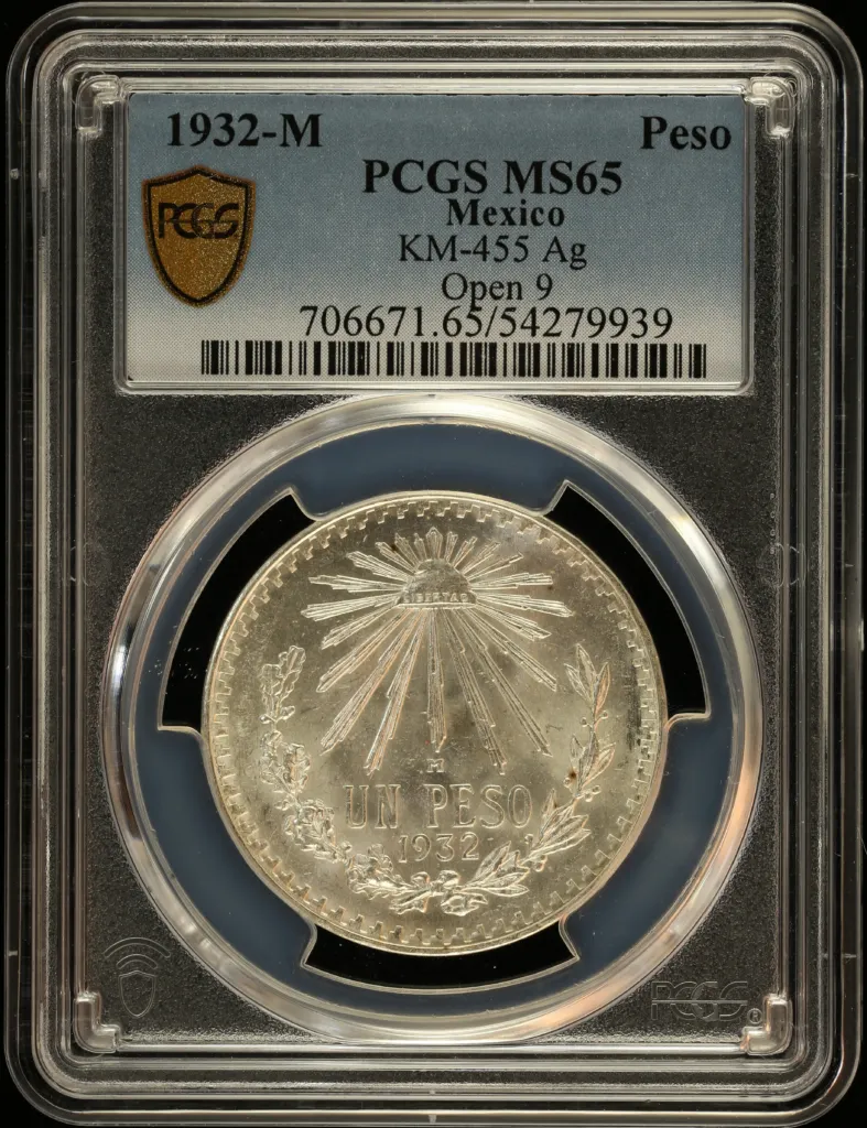 Modern Silver & Minors Peso 1932 M KM-455 PCGS MS65 0157474