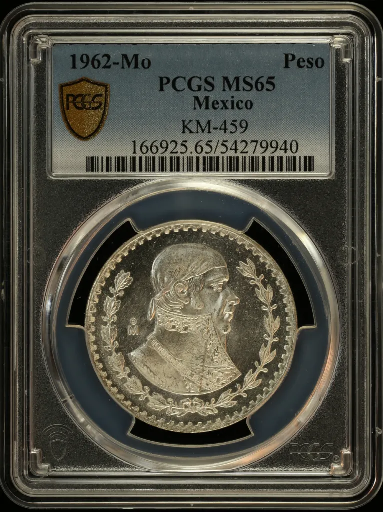 Modern Silver & Minors Peso 1962 Mo KM-459 PCGS MS65 0157480