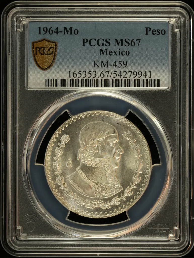 Modern Silver & Minors Peso 1964 Mo KM-459 PCGS MS67 0157481