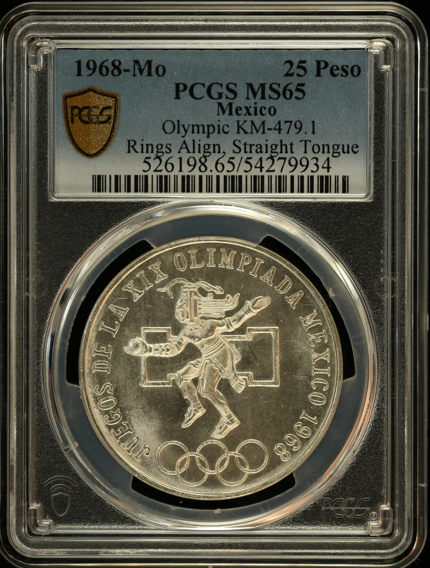 25 Peso Mexican Coins Modern Silver & Minors Modern Silver & Minors 25 Peso 1968 Mo KM-479.1 PCGS MS65 0157483 Modern Silver & Minors 25 Peso 1968 Mo KM-479.1 PCGS MS65 0157483