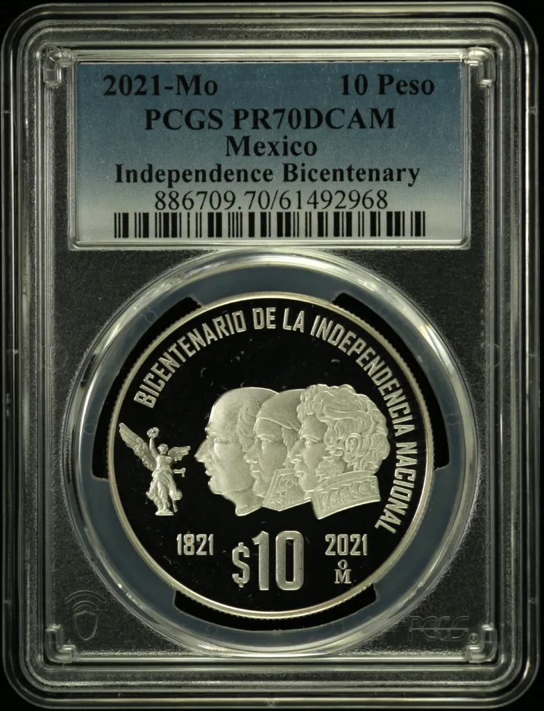 Modern Silver & Minors 10 Peso 2021 Mo PCGS PR70DCAM 0156642