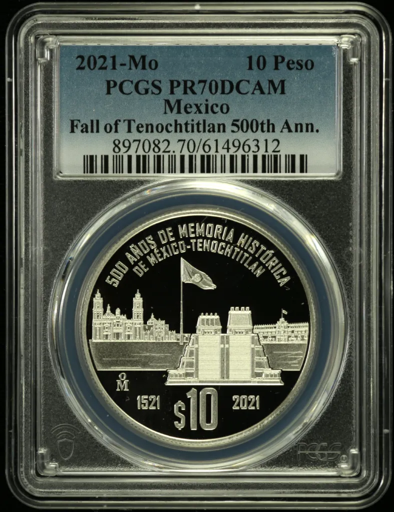 Modern Silver & Minors 10 Peso 2021 Mo PCGS PR70DCAM 0157641