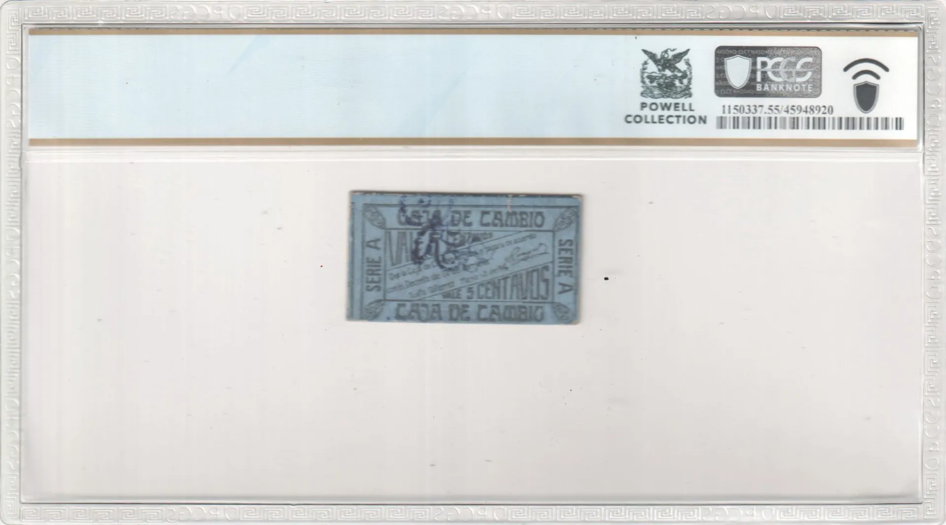 Mexican Currency Revolutionary Currency Revolutionary Currency 5 Centavos 1915 Chiapas M868b PCGS AU55 f_35577 Revolutionary Currency 5 Centavos 1915 Chiapas M868b PCGS AU55 f_35577Revolutionary Currency 5 Centavos 1915 Chiapas M868b PCGS AU55 f_35577 - Image 2