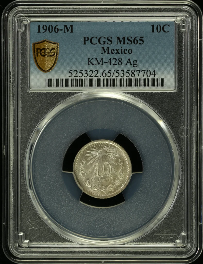 Modern Silver & Minors 10 Centavo 1906 M PCGS MS65 KM-428 0157851