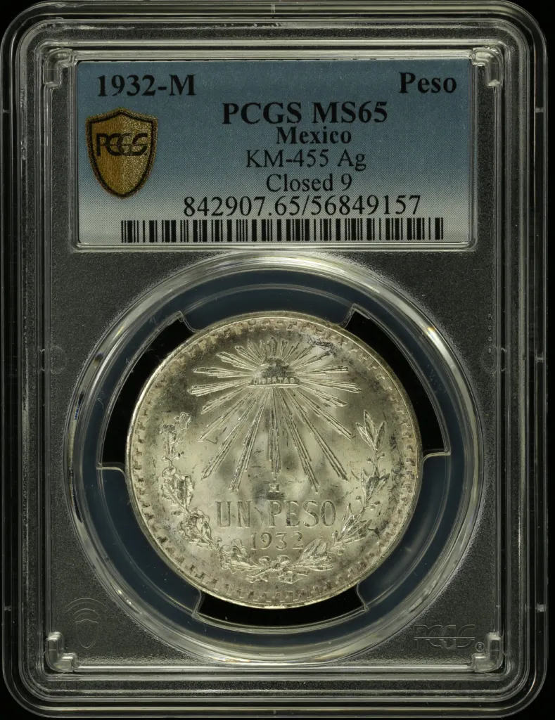 Modern Silver & Minors Peso 1932 M KM-455 PCGS MS65 0157989