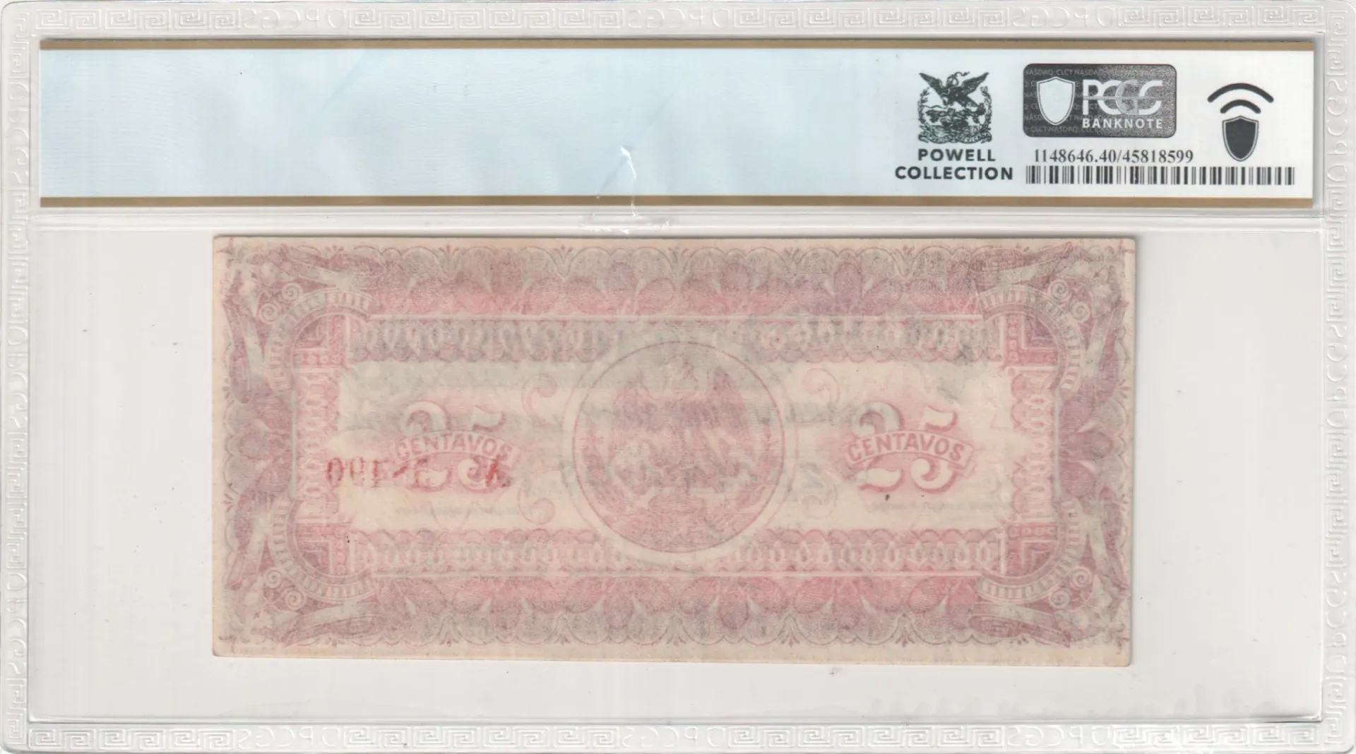 Mexican Currency Revolutionary Currency Revolutionary Currency 25 Centavos (1915) Durango M1508a PCGS XF40 f_35582 Revolutionary Currency 25 Centavos (1915) Durango M1508a PCGS XF40 f_35582Revolutionary Currency 25 Centavos (1915) Durango M1508a PCGS XF40 f_35582 - Image 2