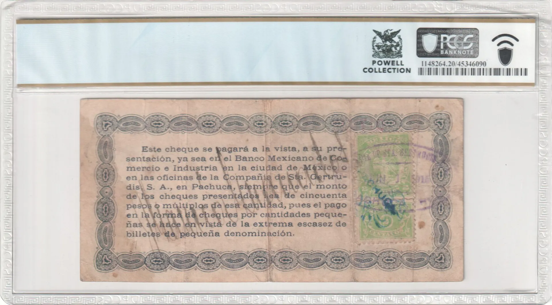 Mexican Currency Revolutionary Currency Revolutionary Currency 2 Pesos 1915 Hidalgo M2140a PCGS VF20 f_35590 Revolutionary Currency 2 Pesos 1915 Hidalgo M2140a PCGS VF20 f_35590Revolutionary Currency 2 Pesos 1915 Hidalgo M2140a PCGS VF20 f_35590 - Image 2