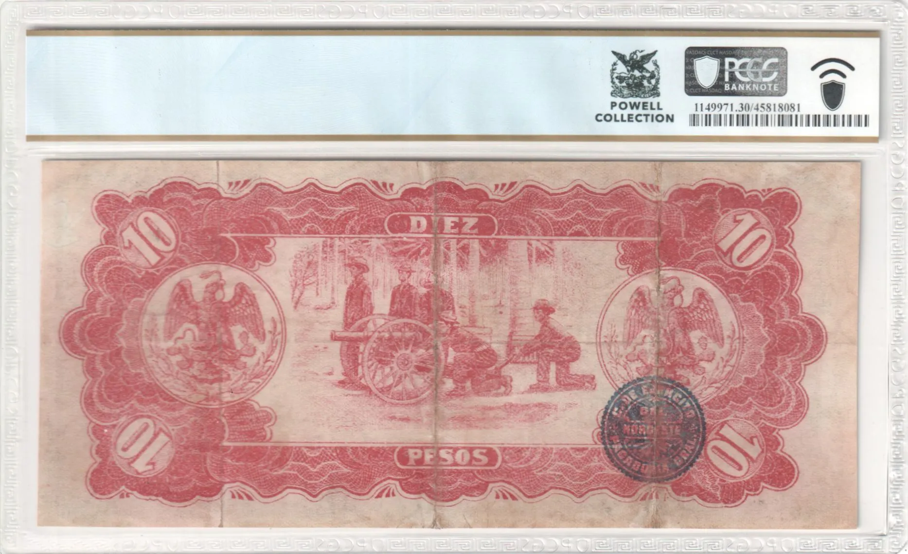 Mexican Currency Revolutionary Currency Revolutionary Currency 10 Pesos 1914 Jalisco M2264a PCGS VF30 f_35593 Revolutionary Currency 10 Pesos 1914 Jalisco M2264a PCGS VF30 f_35593Revolutionary Currency 10 Pesos 1914 Jalisco M2264a PCGS VF30 f_35593 - Image 2