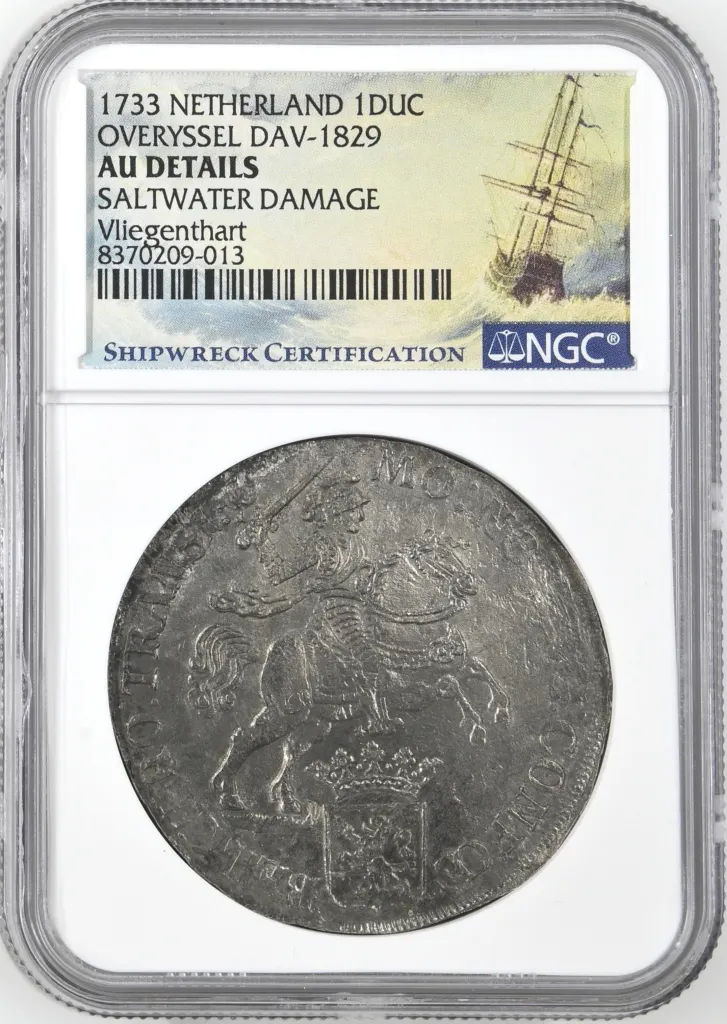 Netherlands Vliegenthart (1735) Ducatoon 1733 Overyssel DAV-1829 NGC AU Details 0157760
