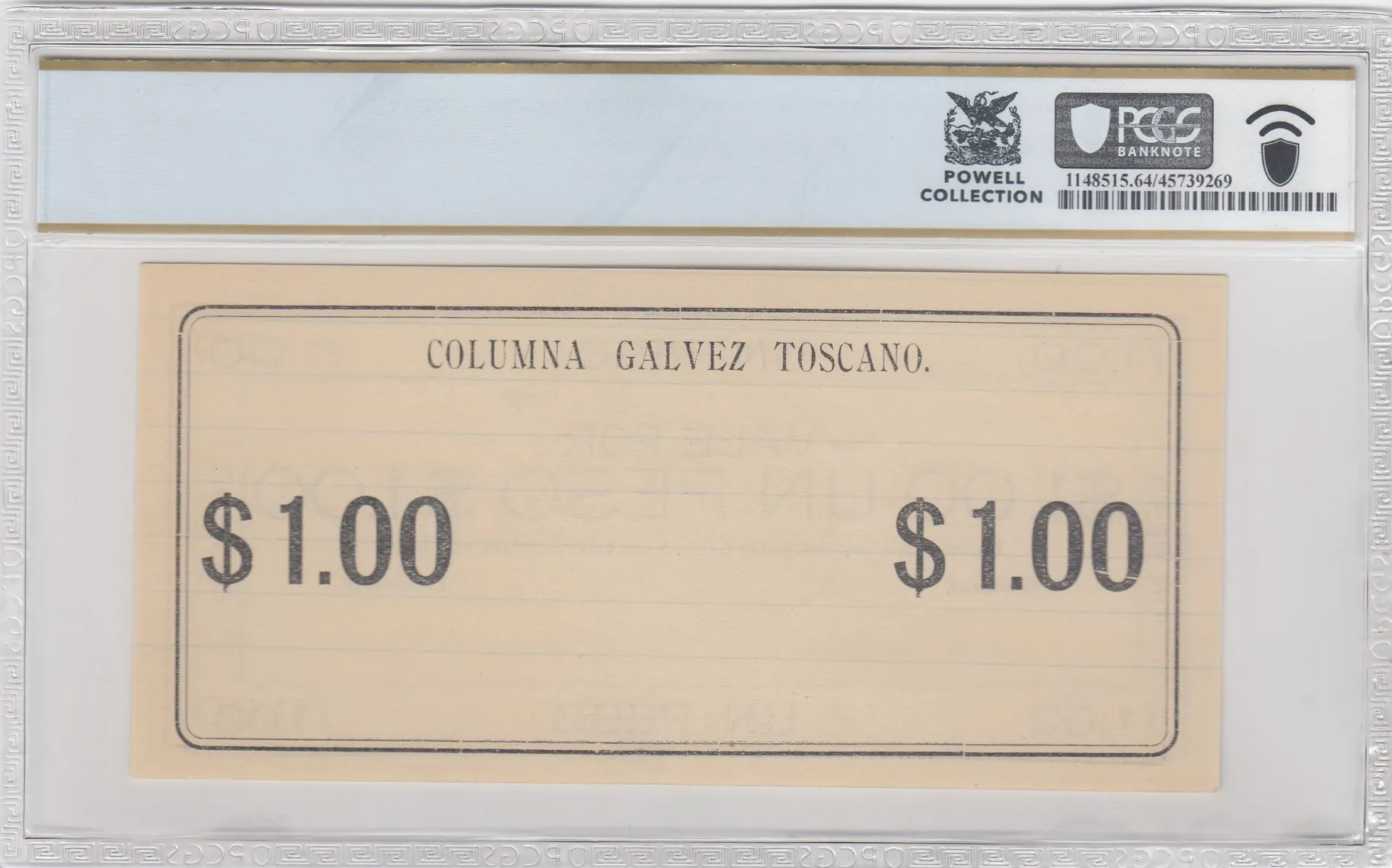 Mexican Currency Revolutionary Currency Revolutionary Currency Peso 1914 Michoacan M2900a PCGS Ch UNC64 f_35602 Revolutionary Currency Peso 1914 Michoacan M2900a PCGS Ch UNC64 f_35602Revolutionary Currency Peso 1914 Michoacan M2900a PCGS Ch UNC64 f_35602 - Image 2