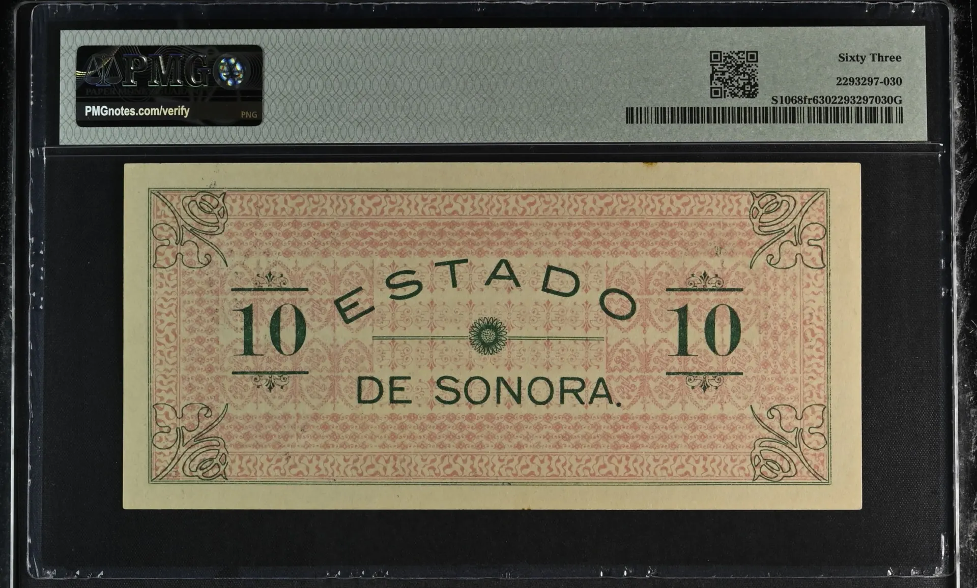 Mexican Currency Revolutionary Currency Revolutionary Currency 10 Pesos 1913 Hermosillo M3817f PMG Ch UNC63 f_35609 Revolutionary Currency 10 Pesos 1913 Hermosillo M3817f PMG Ch UNC63 f_35609Revolutionary Currency 10 Pesos 1913 Hermosillo M3817f PMG Ch UNC63 f_35609 - Image 2
