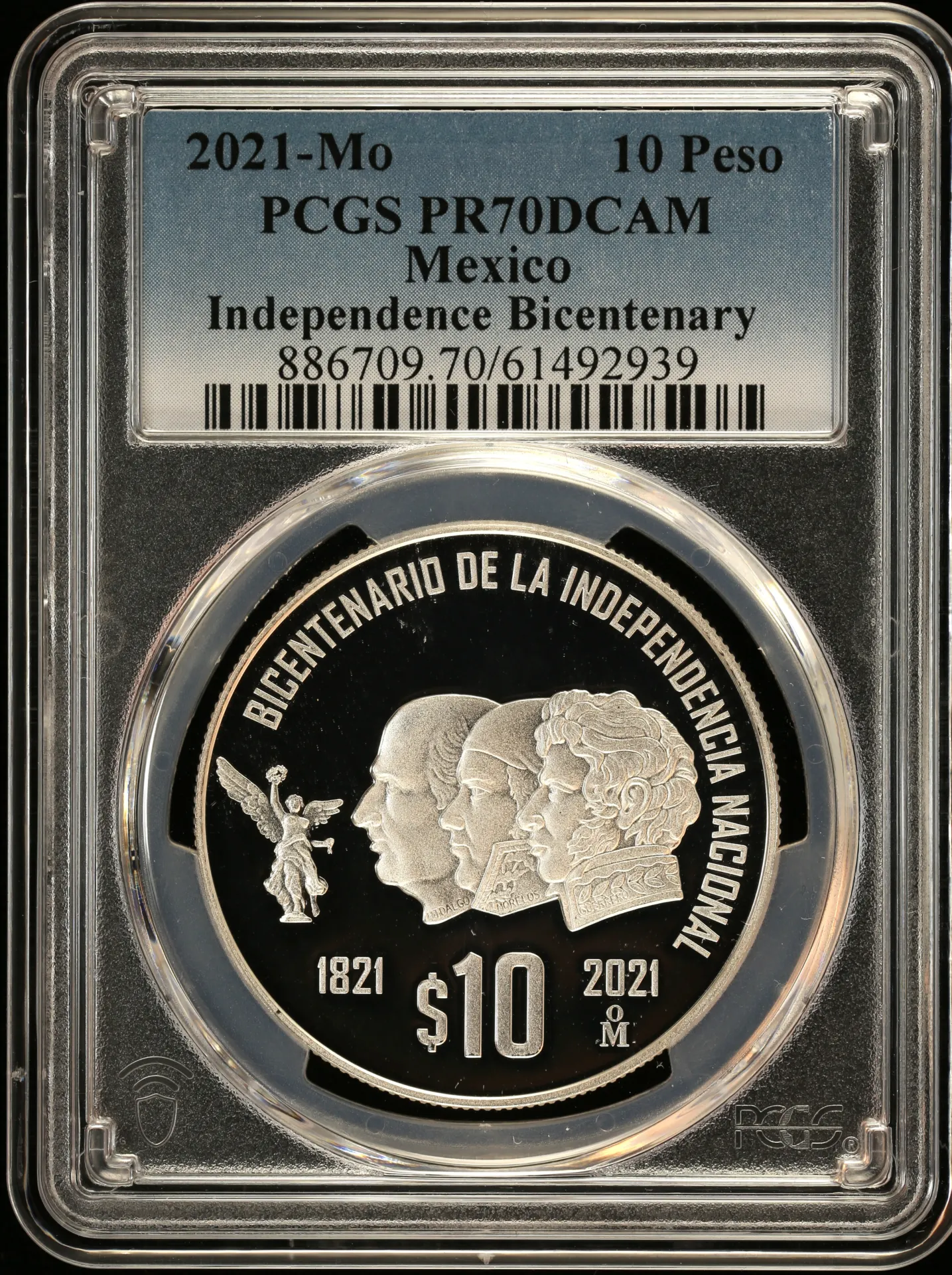 Modern Silver & Minors 10 Peso 2021 Mo PCGS PR70DCAM 0156613