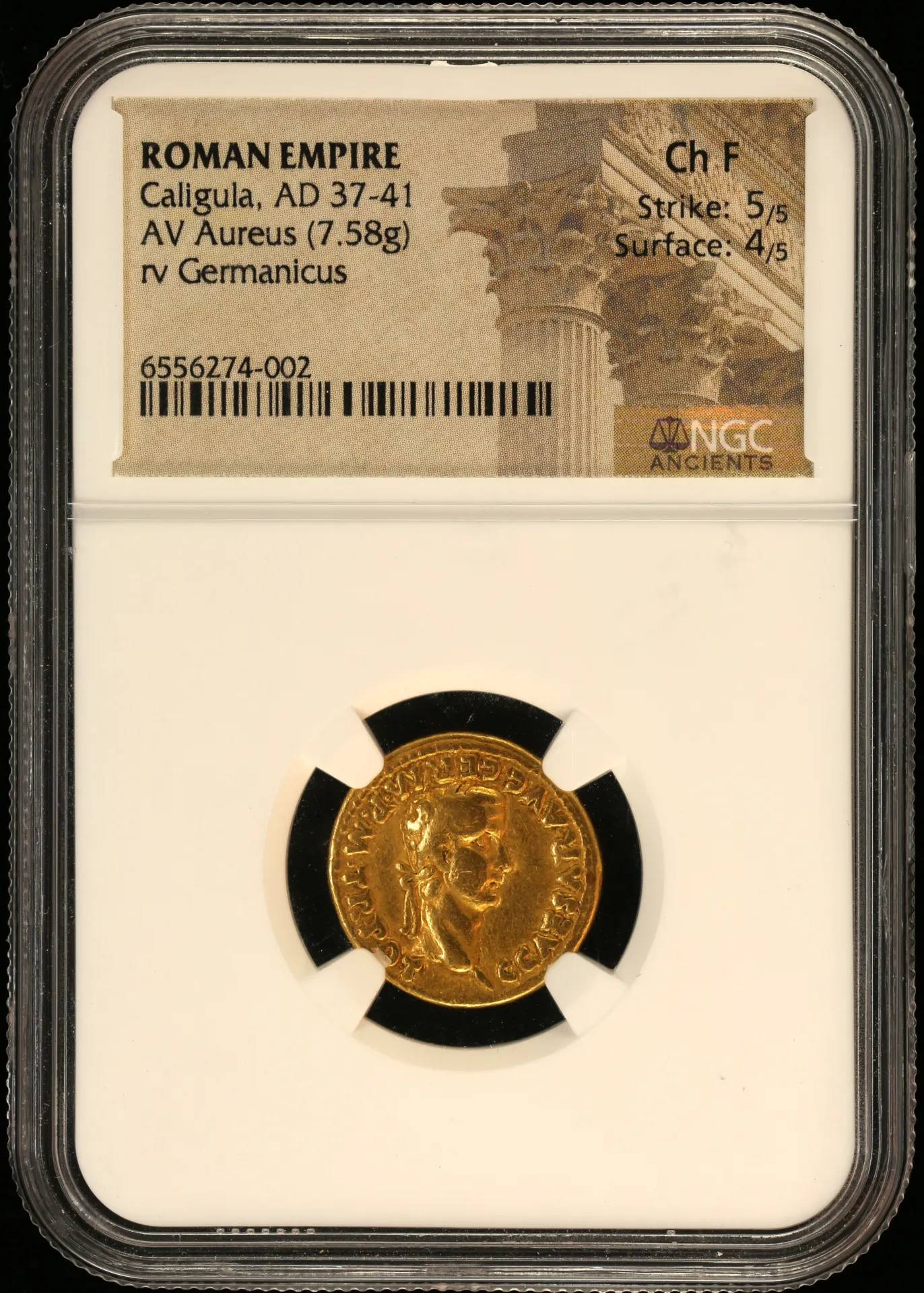 Ancient Coins Roman Imperial Roman Imperial Caligula 37-41 AD AV Aureus NGC Ch F 0157646 Roman Imperial Caligula 37-41 AD AV Aureus NGC Ch F 0157646
