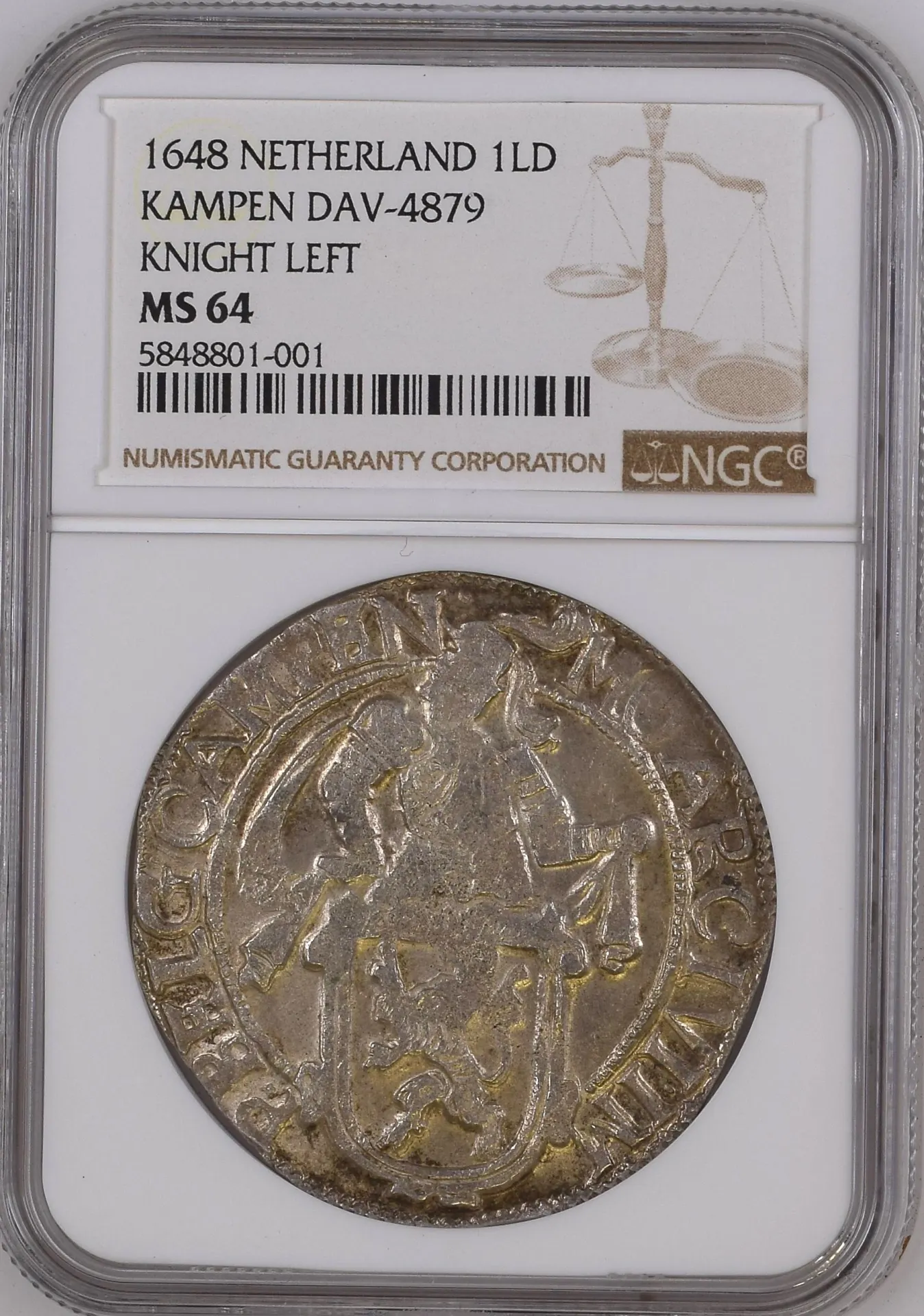 Europe Netherlands World Coins Netherlands Lion Dollar 1648 Kampen DAV-4879 NGC MS64 0157647 Netherlands Lion Dollar 1648 Kampen DAV-4879 NGC MS64 0157647
