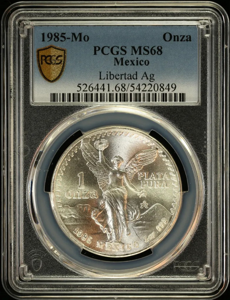 Modern Silver & Minors Onza 1985 Mo PCGS MS68 0157669