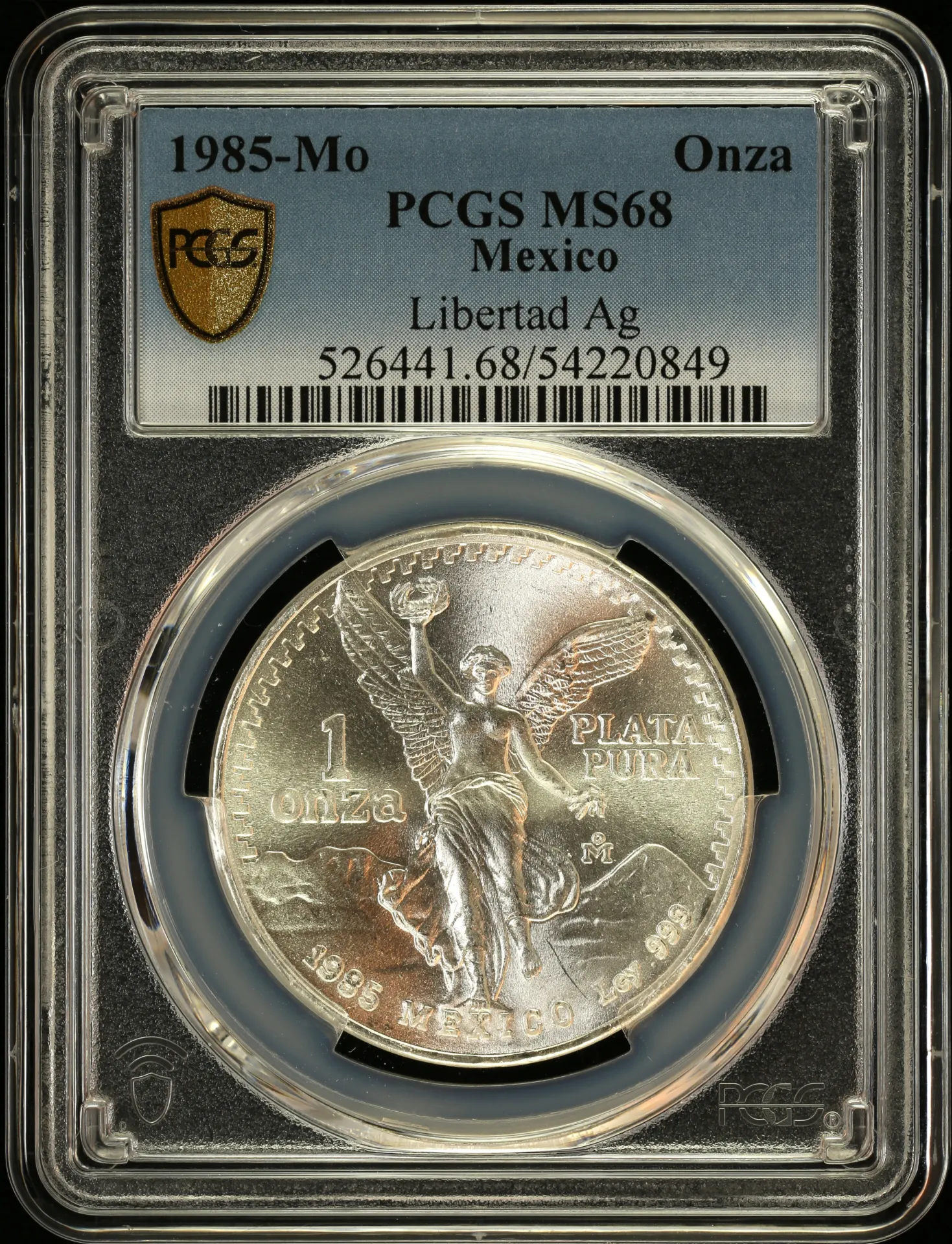 Mexican Coins Modern Silver & Minors Onza Modern Silver & Minors Onza 1985 Mo PCGS MS68 0157669 Modern Silver & Minors Onza 1985 Mo PCGS MS68 0157669