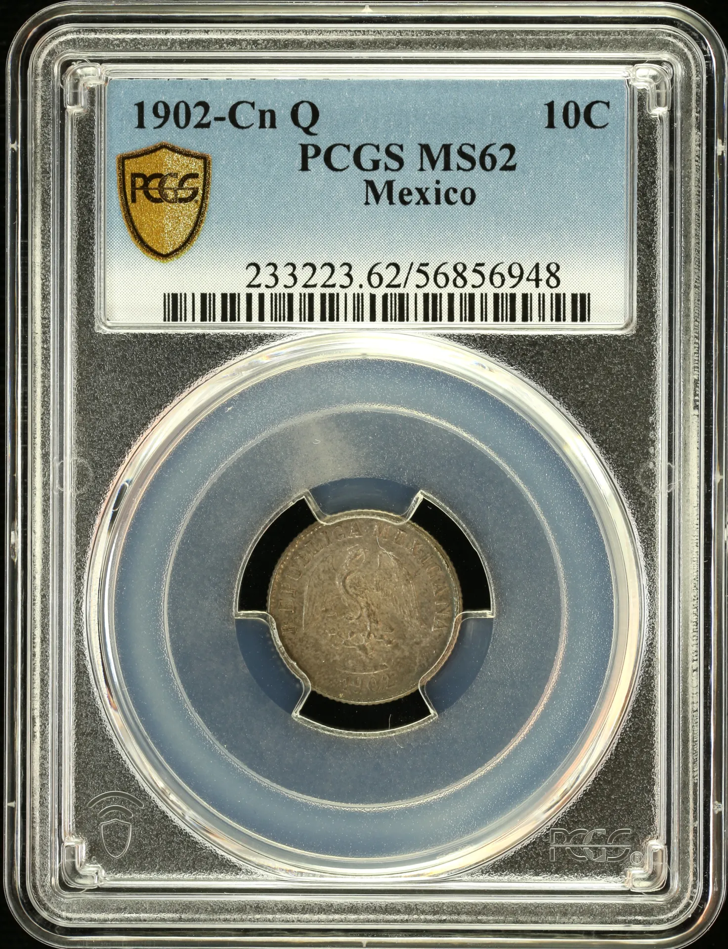 Mexican Coins Republic Silver & Minors Republic Silver & Minors 10 Centavo 1902 Cn Q PCGS MS62 0157676 Republic Silver & Minors 10 Centavo 1902 Cn Q PCGS MS62 0157676Republic Silver & Minors 10 Centavo 1902 Cn Q PCGS MS62 0157676
