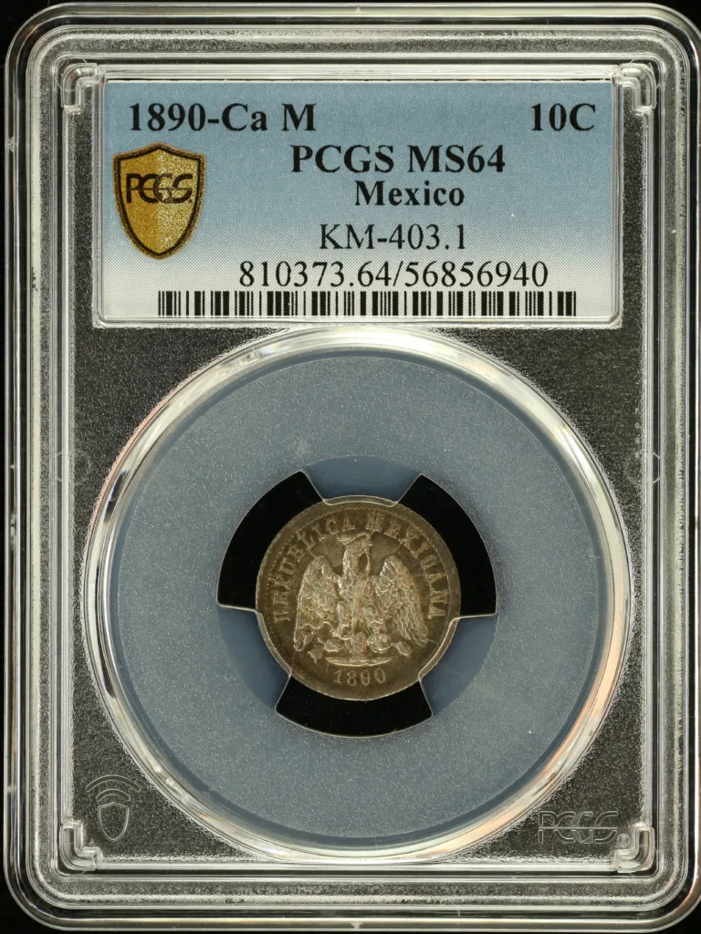 Mexican Coins Republic Silver & Minors Republic Silver & Minors 10 Centavo 1890 Ca M PCGS MS64 0157683 Republic Silver & Minors 10 Centavo 1890 Ca M PCGS MS64 0157683