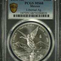Modern Silver & Minors Onza 2004 Mo PCGS MS68 0157696 | World