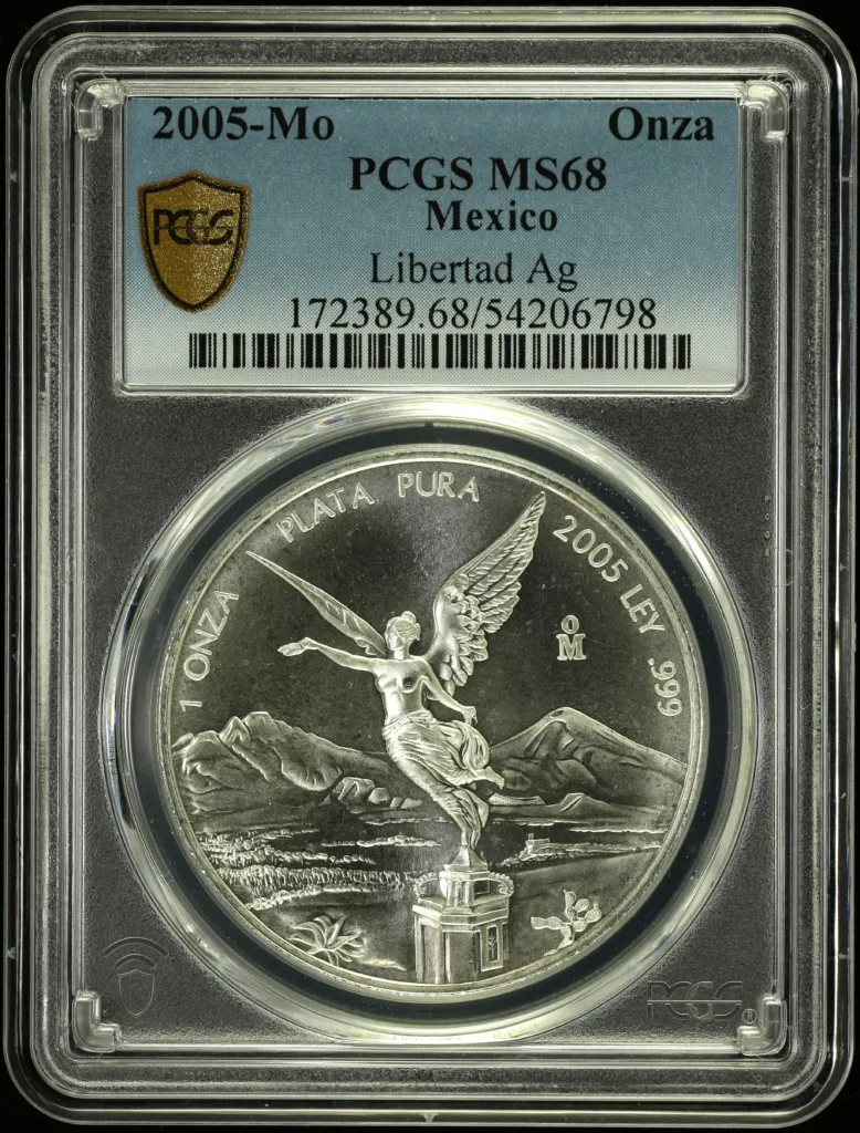 Mexican Coins Modern Silver & Minors Onza Modern Silver & Minors Onza 2005 Mo PCGS MS68 0157697 Modern Silver & Minors Onza 2005 Mo PCGS MS68 0157697