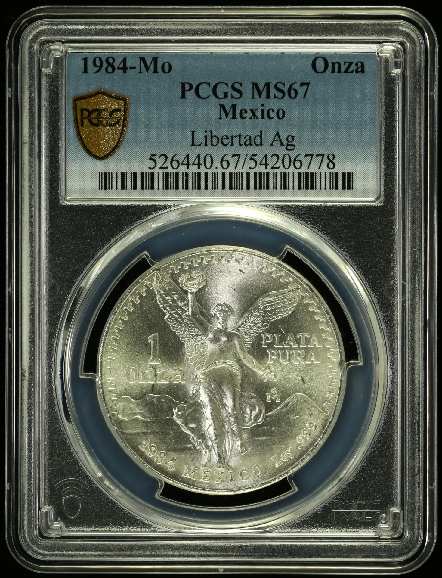 Modern Silver & Minors Onza 1984 Mo PCGS MS67 0157709