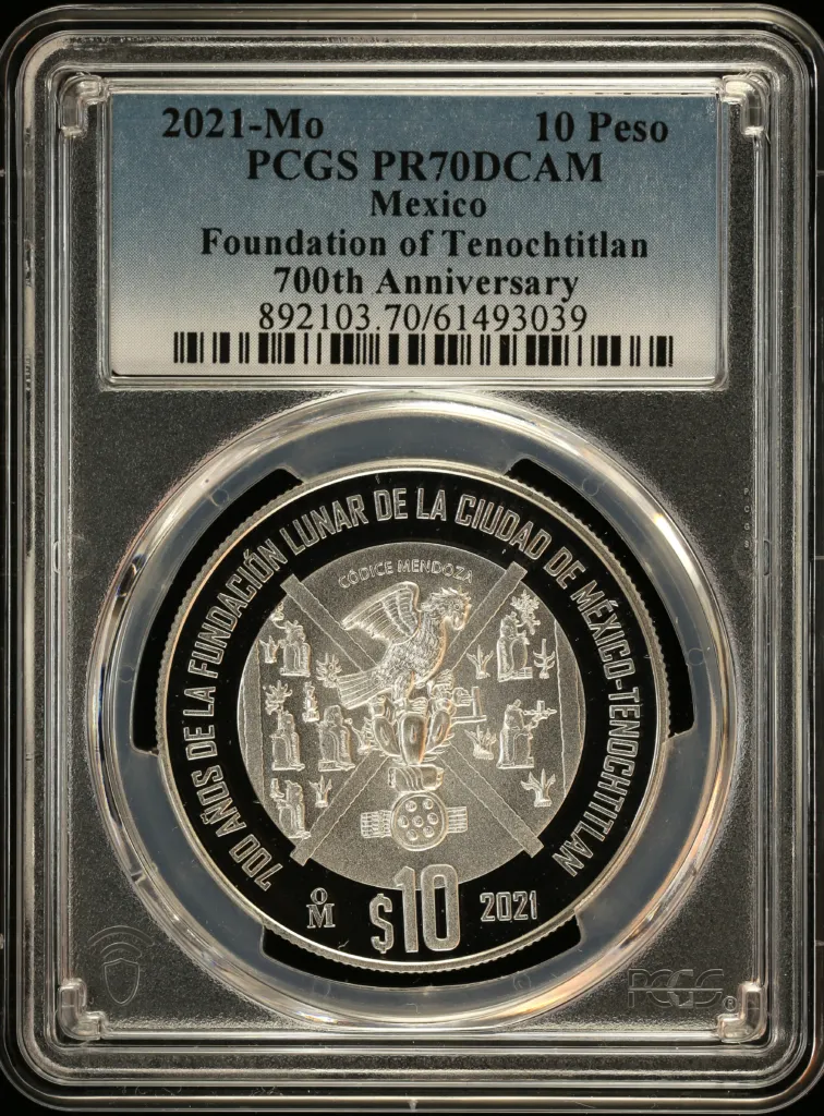 10 Peso Mexican Coins Modern Silver & Minors Modern Silver & Minors 10 Peso 2021 Mo PCGS PR70DCAM 0156713 Modern Silver & Minors 10 Peso 2021 Mo PCGS PR70DCAM 0156713