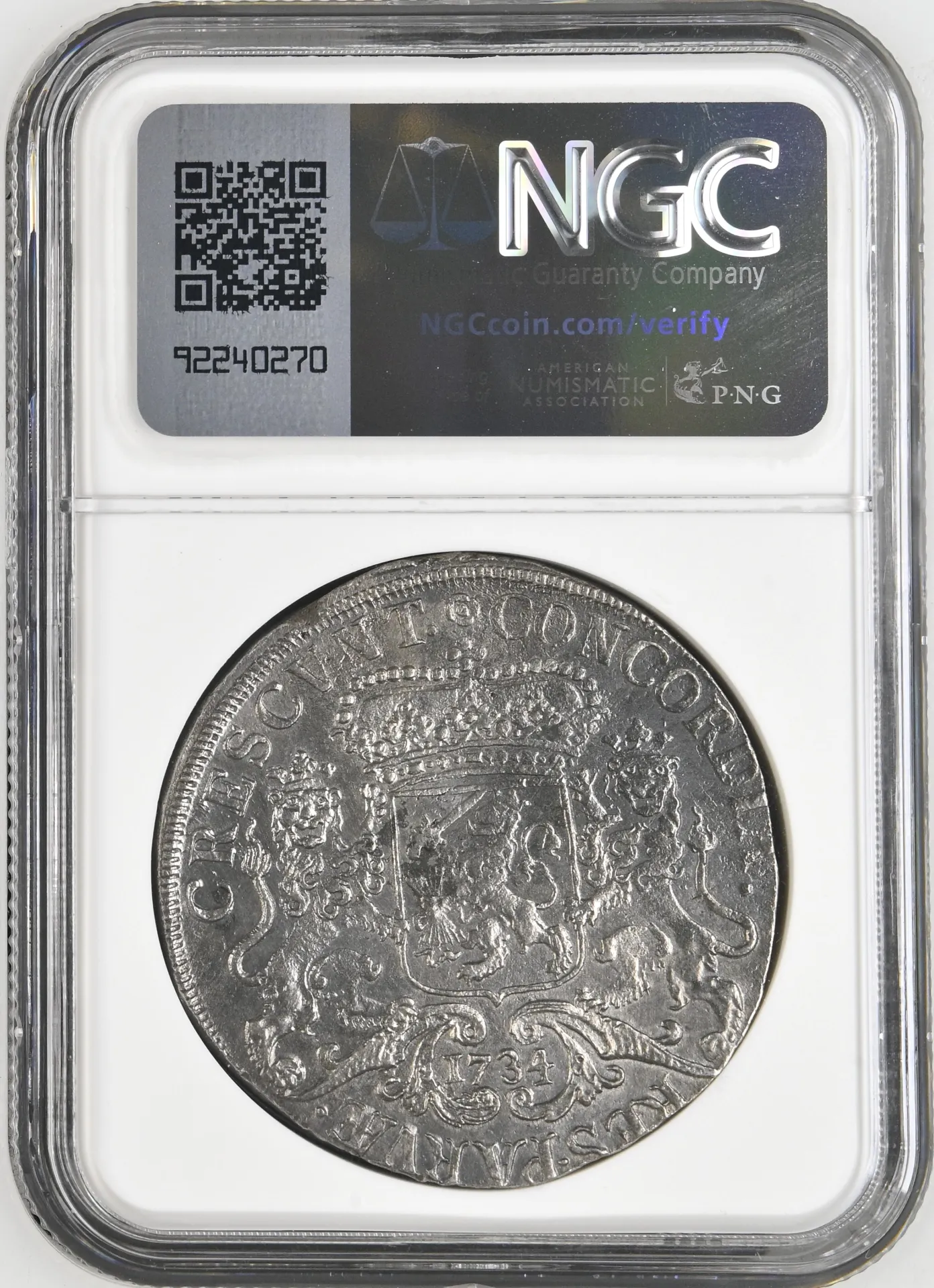 Europe Netherlands Shipwreck Coins Vliegenthart (1735) World Coins Netherlands Vliegenthart (1735) Ducatoon 1734 Overyssel DAV-1829 NGC AU Details 0157776 Netherlands Vliegenthart (1735) Ducatoon 1734 Overyssel DAV-1829 NGC AU Details 0157776Netherlands Vliegenthart (1735) Ducatoon 1734 Overyssel DAV-1829 NGC AU Details 0157776 - Image 2