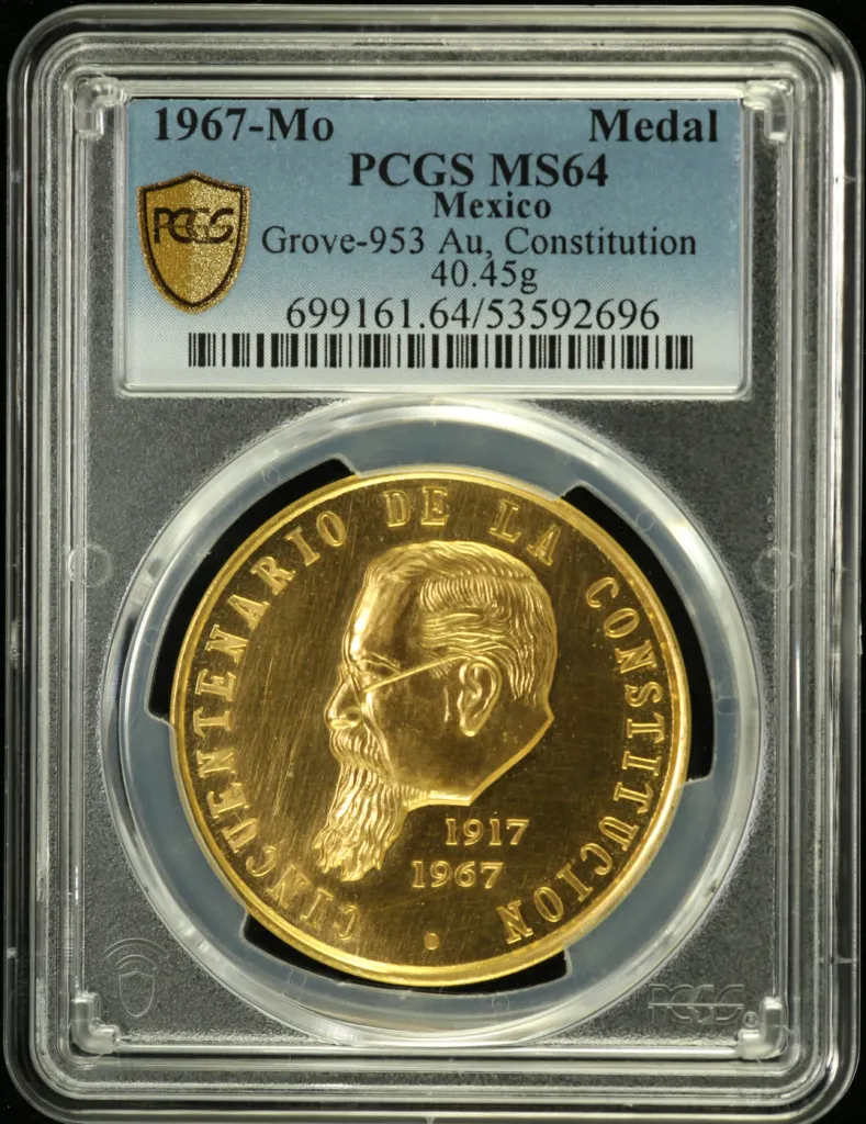 Modern Gold 50th Anniversary Constitution Gold Medal 1967 Mo PCGS MS64 Grove-953 0157785
