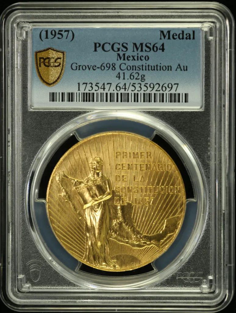 Modern Gold Constitution Gold Medal (1957) PCGS MS64 Grove-698 0157790