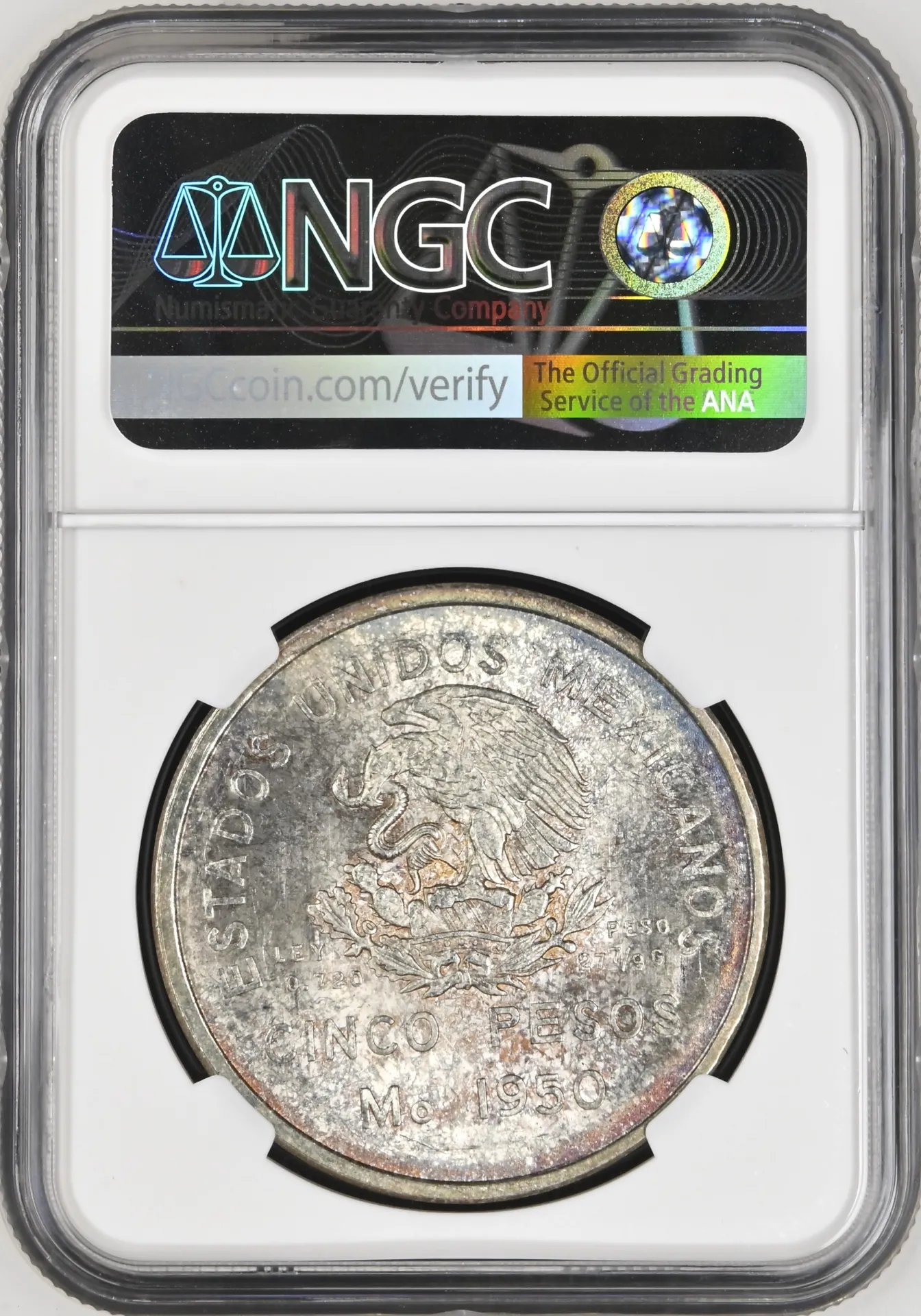 5 Peso Mexican Coins Modern Silver & Minors Modern Silver & Minors 5 Peso 1950 Mo NGC MS65+ 0157910 Modern Silver & Minors 5 Peso 1950 Mo NGC MS65+ 0157910Modern Silver & Minors 5 Peso 1950 Mo NGC MS65+ 0157910 - Image 2